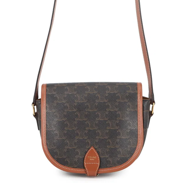 Celine Falco Shoulder Bag Tan191502 PVC Leather Size Medium in Leather from GALLERY RARE