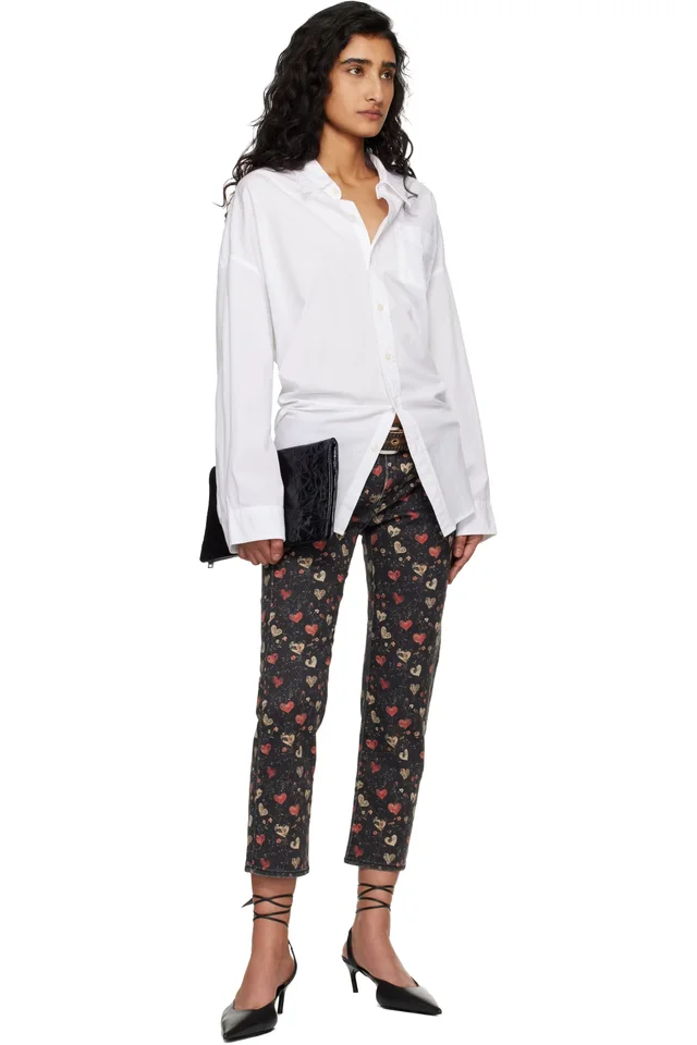 R13 Black Straight-Leg Boy Jeans, photo 5 of 5 from SSENSE