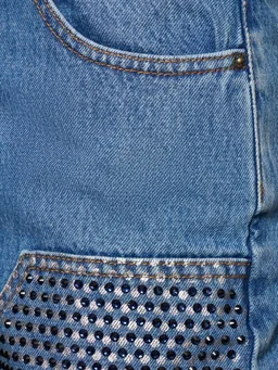 Area Flare jeans with mesh details in 100% Cotton, photo 4 of 5 from LUISAVIAROMA