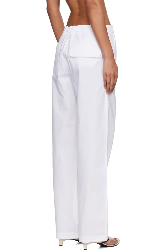 Victoria Beckham White Cargo Trousers, photo 3 of 4 from SSENSE