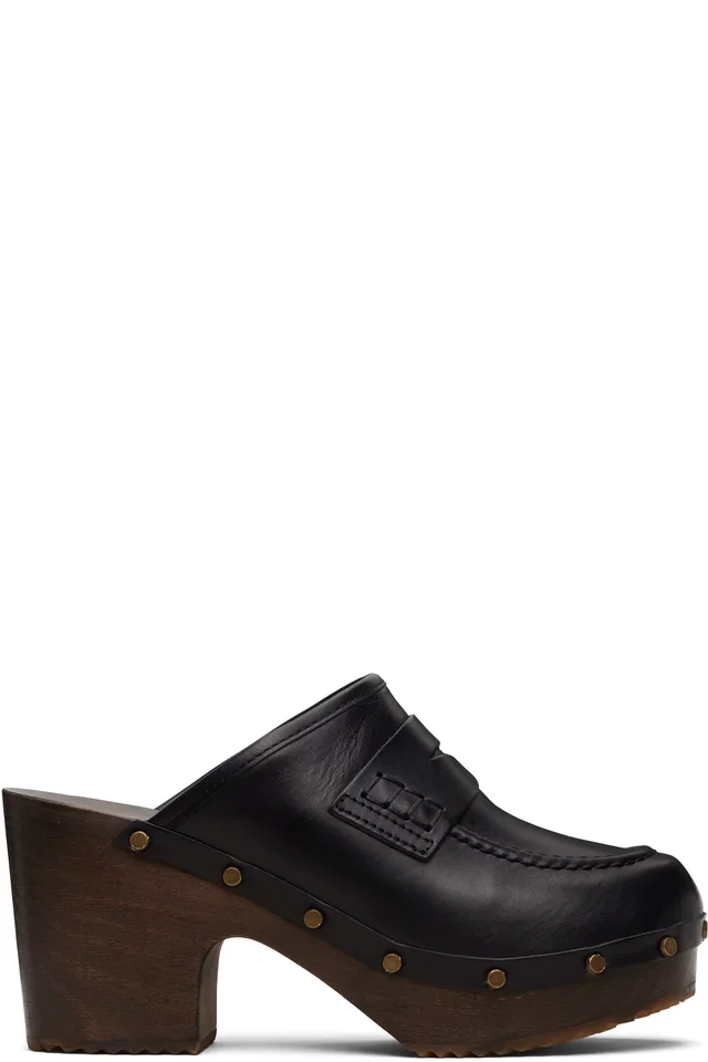 A.P.C. Black 'Les Sabots' Heels, image 1 of 1 from SSENSE