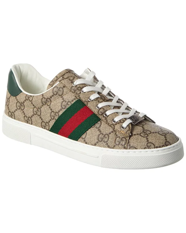 Gucci Ace GG Supreme Canvas & Leather Sneaker, image 1 of 1 from Rue La La
