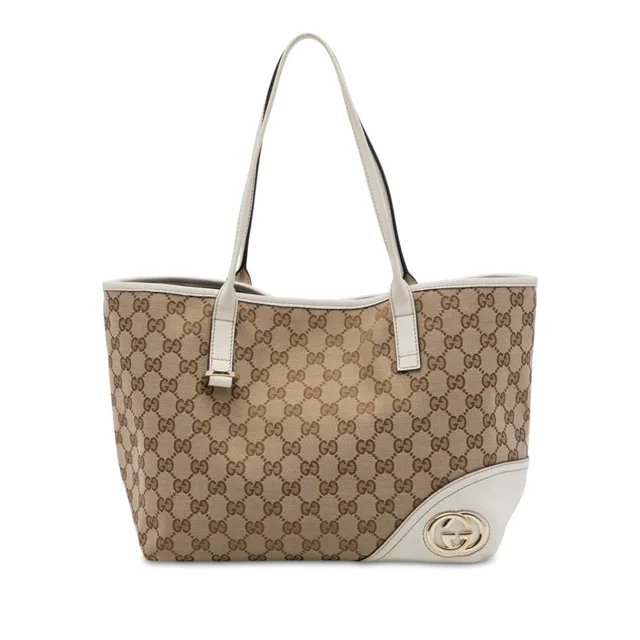 White Gucci GG Canvas New Britt Tote in White Canvas from Designer Revival, photo 1 of 1