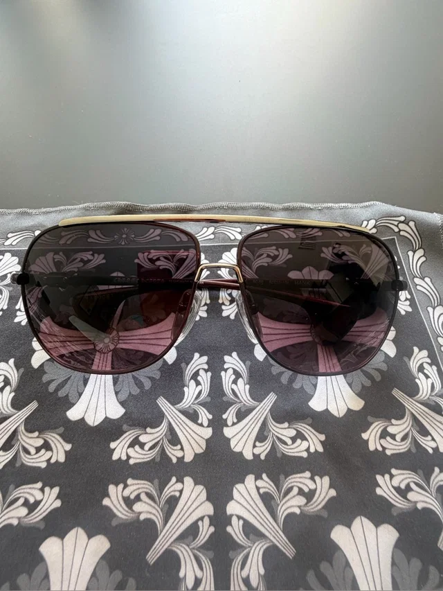 Chrome Hearts Hankk Aviator Cherry Designer Sunglasses Burgundy in purple from Poshmark, photo 1 of 1