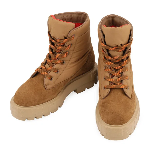 Hermès Nordic short boots Brown・FuméH262027Z Fabric Chevre Velour Size 37 in Brown Goatskin from GALLERY RARE