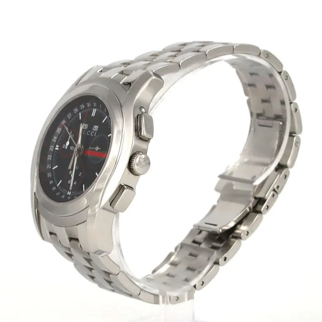 [Unserviced - Value Price] Gucci 5500CHRONO/YA055206 SS Quartz in Dial color: black Case: stainless steel Bracelet: stainless steel from KOMEHYO, photo 2 of 6