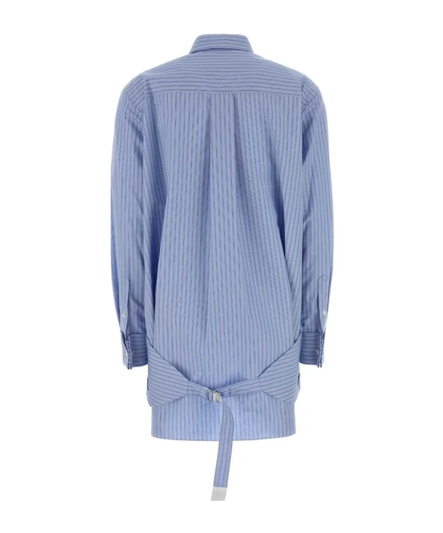 Sacai Long-Sleeved Pinstriped Shirt Dress, photo 2 of 2 from SENSER