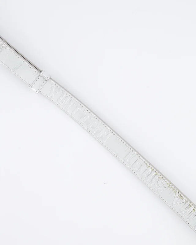 Louis Vuitton Silver Metallic Logo Belt Size 90cm in Silver from Sellier, photo 8 of 10