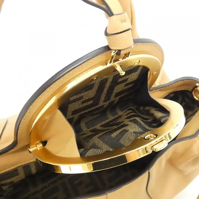 Fendi Small Bag 8BR838 AYCT in F1I73/BEIGE / GOLD hardware calf from KOMEHYO, photo 7 of 7