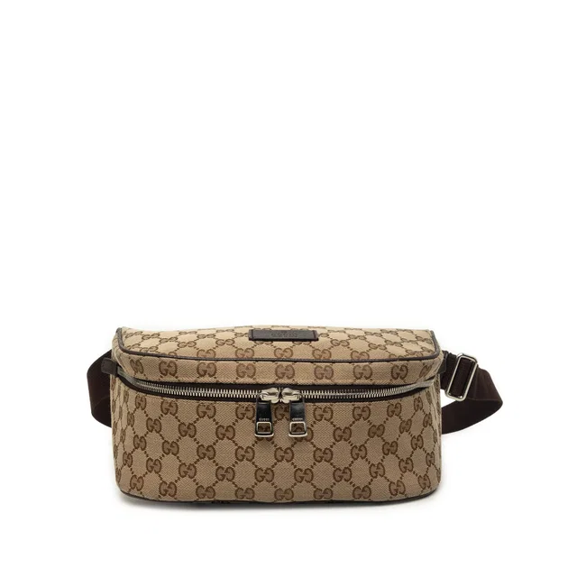 Beige Gucci GG Canvas Waist Pouch Belt Bag in Beige Canvas from Designer Revival, photo 1 of 1