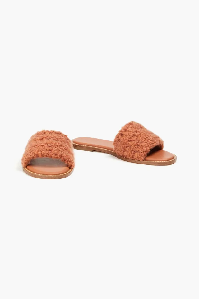 Gabriela Hearst Ballast Cashmere Slides in Red, photo 2 of 4 from THE OUTNET