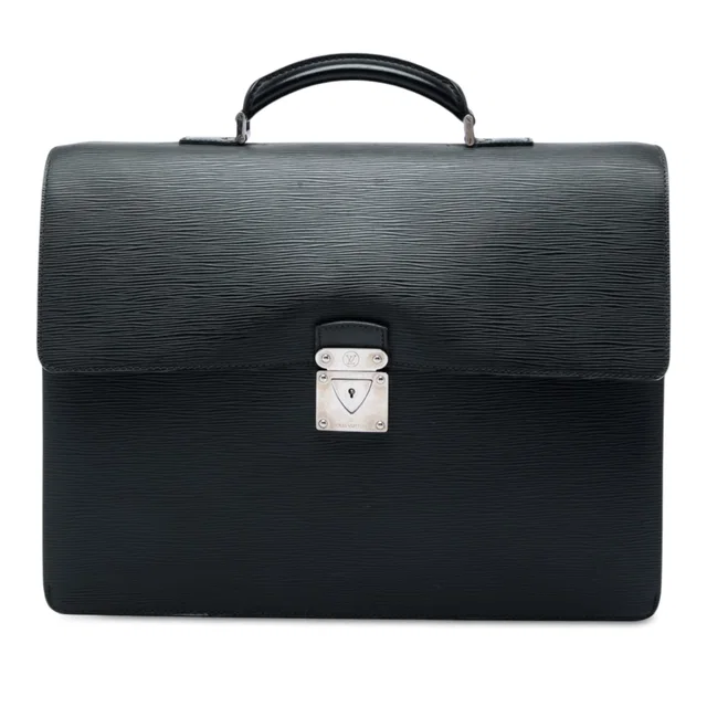 Black Louis Vuitton Epi Robusto 2 Business Bag in Black Leather from Designer Revival