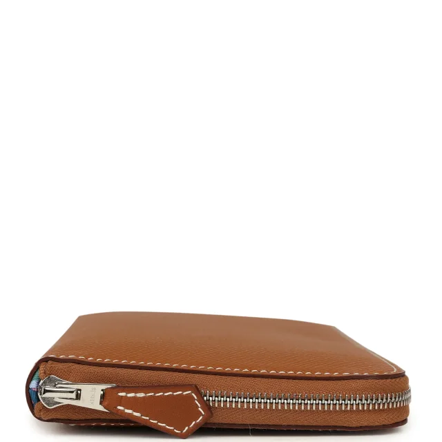Hermès Silk'In Classique Long Wallet Gold Epsom Palladium Hardware in Gold Epsom leather from Madison Avenue Couture, photo 5 of 11