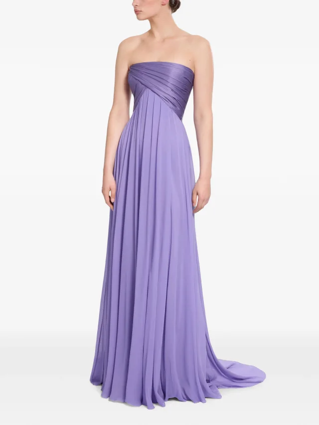Elie Saab ruched strapless maxi dress, photo 2 of 2 from FARFETCH