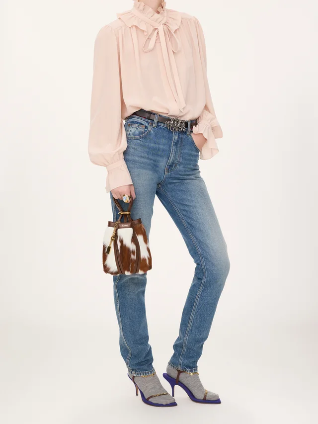 Small Chloé Spin tote bag in hair-on leather, photo 5 of 7 from SENSER