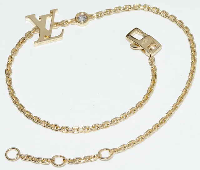 Louis Vuitton Idylle Blossom Au750 Diamond Bracelet in Gold Leather from LuxUness, photo 3 of 4
