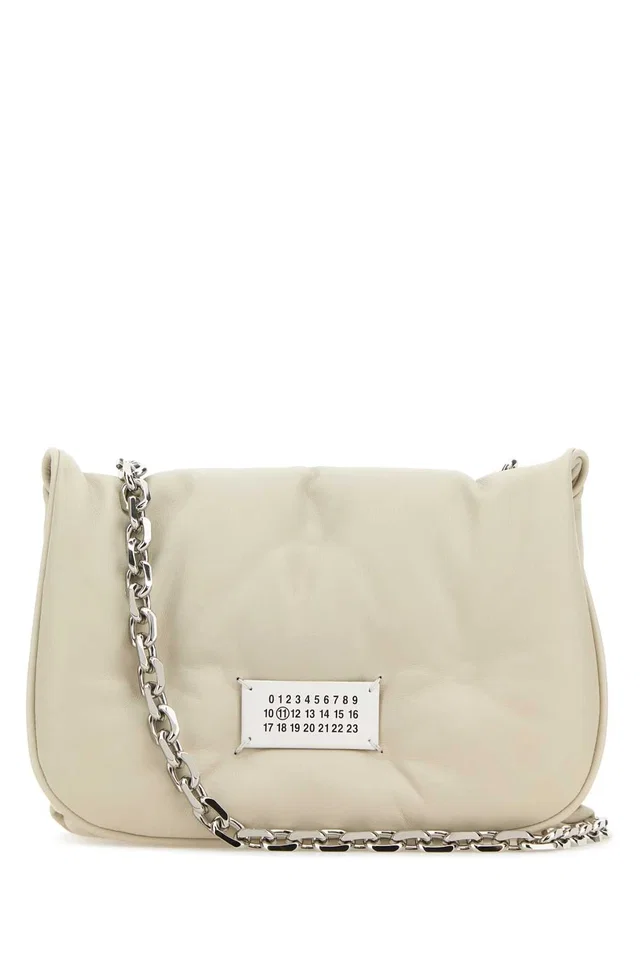 Maison Margiela Glam Slam Crossbody Bag — Beige in Beige Nappa leather from HEWI