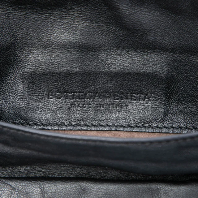 Black Bottega Veneta Mini Nappa Intrecciato Expandable Chain Flap Crossbody in Black Nappa leather from Designer Revival, photo 2 of 2