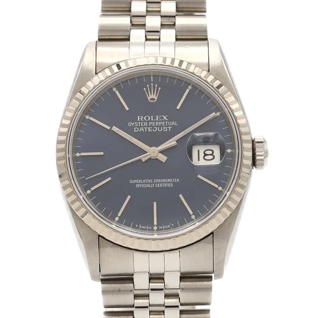Rolex Datejust Stainless Steel White Gold Automatic in White from The Reluxe