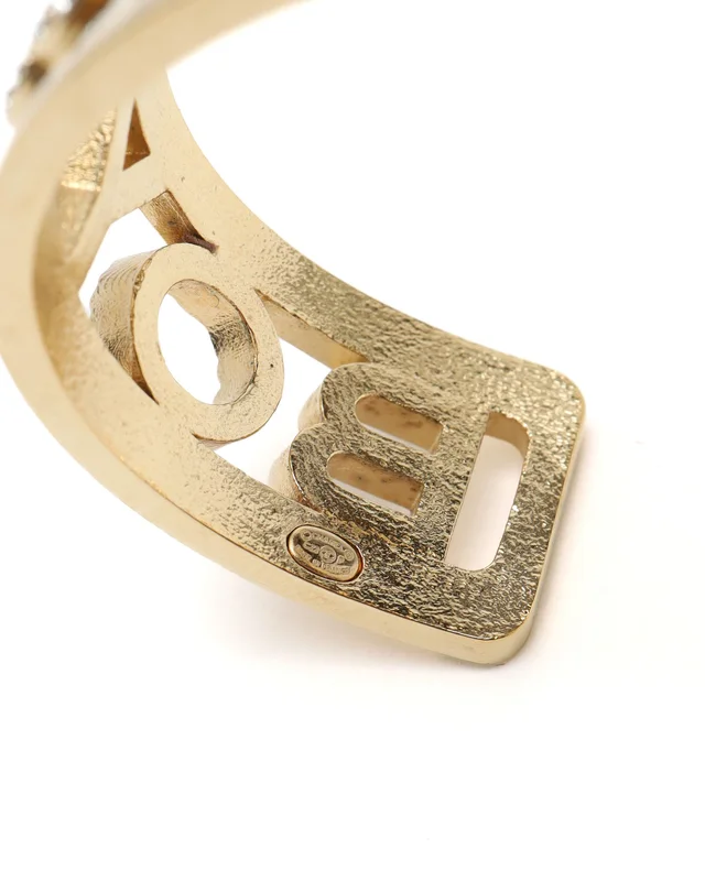 Chanel Coco Mark Boy Rhinestone Bangle Bracelet from A Retro Tale, photo 6 of 6