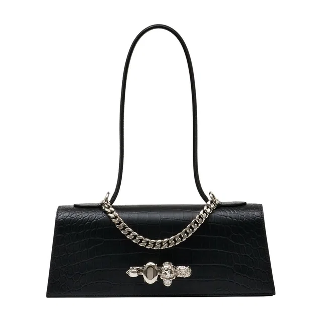 Alexander McQueen Shoulder Bag — Black Calfskin in Black Calfskin from HEWI