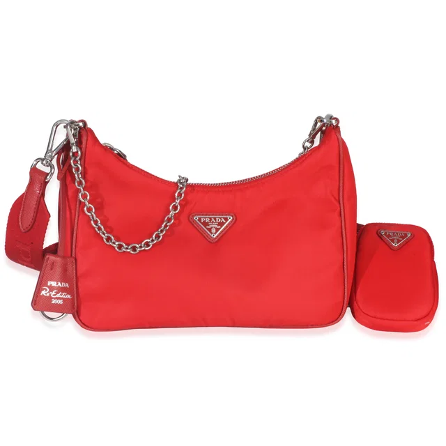Prada Red Re-Nylon Re-Edition 2005 Bag Other; Handbag in Red Nylon from HEWI