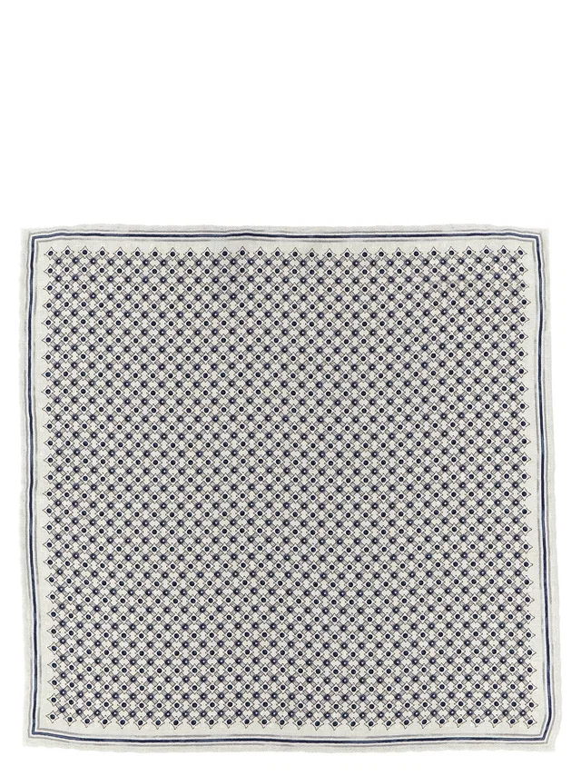 Brunello Cucinelli Silk Double-Face Scarf — Cream Scarfs in White Silk from HEWI
