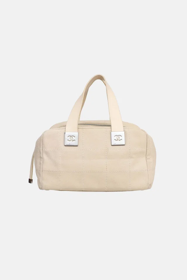 Chanel 2003 LAX Square Quilted Bowler Bag in Leather from VSP Consignment