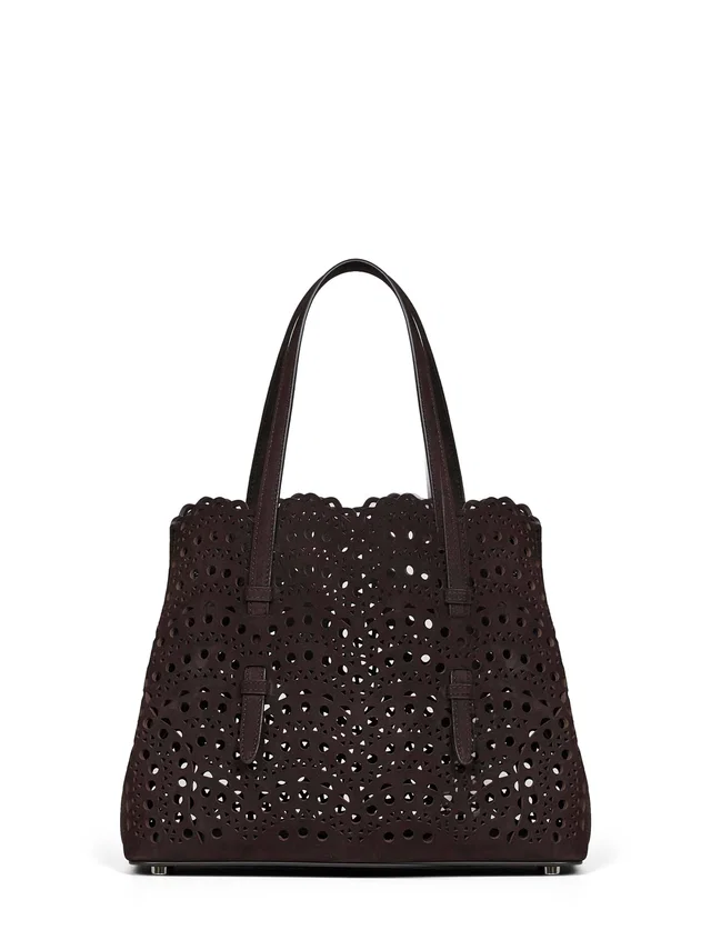 Alaïa Mina 25 Tote Bag — Brown Calf Leather in Brown Calfskin from HEWI