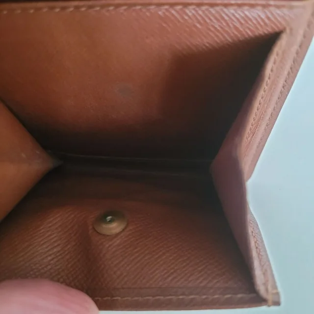 Vintage Men's Lv Brown Bi-Fold Leather Wallet Monogram Card Bill in brown|red Leather from Poshmark, photo 7 of 12