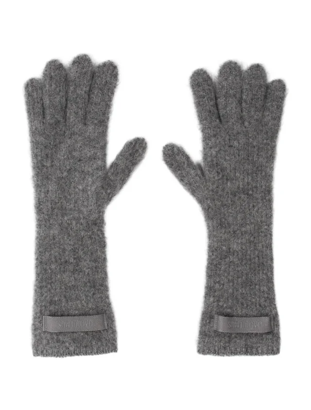 Jacquemus Solid Alpaca Winter Gloves w/Tags in gray from The RealReal