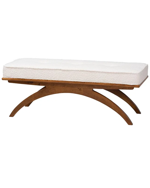 Baxton Studio Orella Japandi Boucle Bench, image 1 of 1 from Rue La La