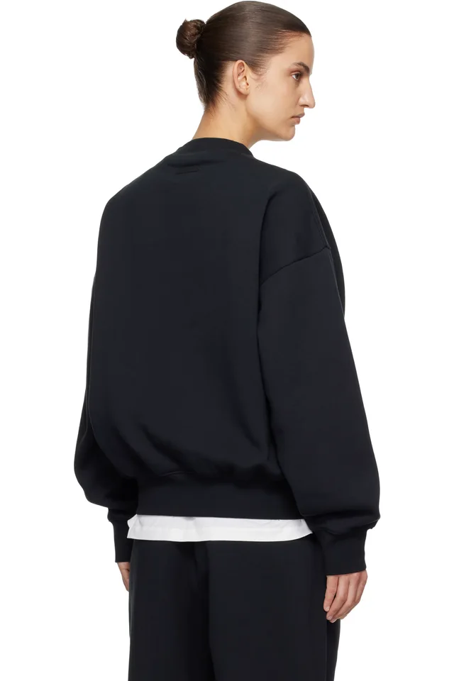 Fear of God ESSENTIALS Black Classic Crewneck Sweatshirt, photo 3 of 4 from SSENSE