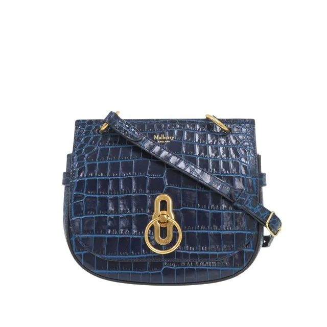 Mulberry Croc Embossed Calfskin Amberley Crossbody in blue Calfskin from Grailed