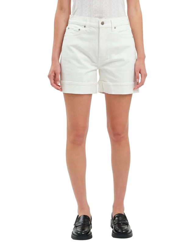 Daze Denim Easy Rider Swan Vintage Mid Rise Cuffed Short, image 1 of 1 from Gilt