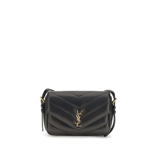 Saint Laurent Black Lamb Ovis Aries Shoulder Bag in Black Lambskin from HEWI