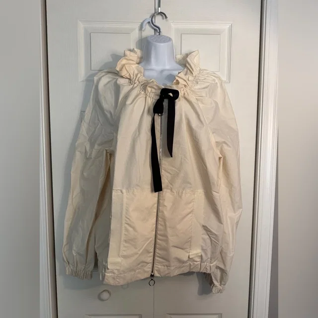 Lanvin Cream Windbreaker Jacket in black from Poshmark