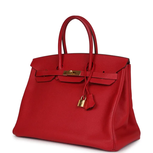 Hermès Birkin 35 Rouge Casaque Epsom Gold Hardware in Red Epsom leather from Madison Avenue Couture, photo 5 of 9