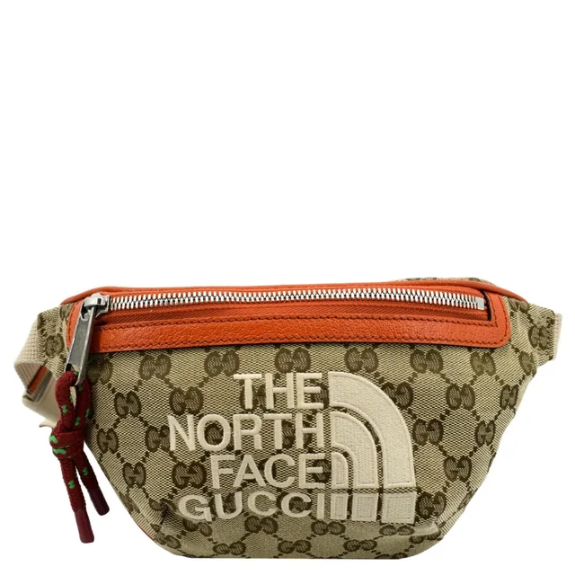 Gucci X North Face Canvas Waist Belt Bag Beige 650299 in Beige Canvas from Dallas Designer Handbags