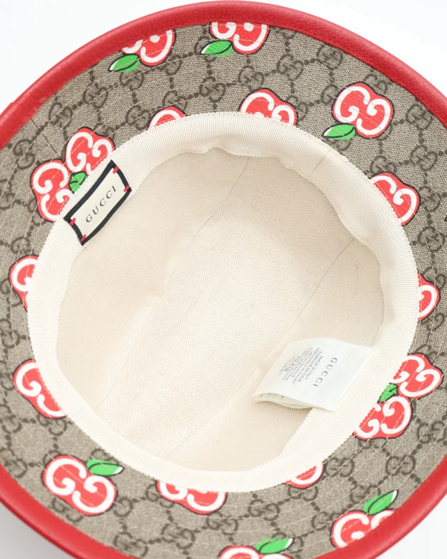 Gucci GG Apple Bucket Hat in Denim from A Retro Tale, photo 6 of 6