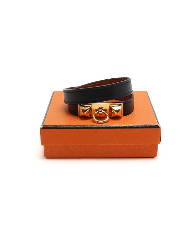 Hermès Rivale Double Tour Bracelet in Leather from A Retro Tale, photo 2 of 7
