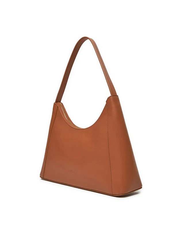 Furla Diamante Shoulder Bag — Brown Leather in Brown Leather from HEWI
