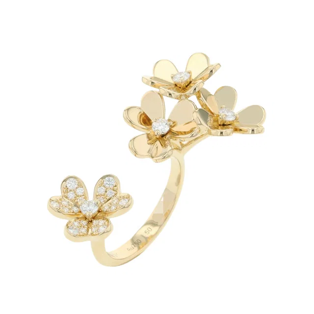 Van Cleef & Arpels Frivol Entre Le Door Ring Size 50/#10VCARP3W550/VCARP3W500 18K Yellow Gold in Yellow from GALLERY RARE