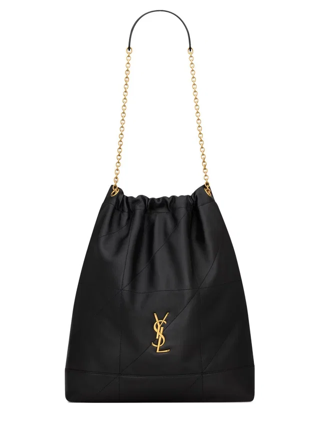 Saint Laurent Pochon Jamie Shoulder Bag — Black Lambskin in Black Lambskin from HEWI