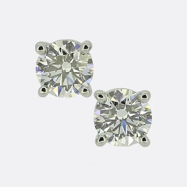 Tiffany & Co. 0.78 Carat Diamond Stud Earrings from The Vintage Jeweller