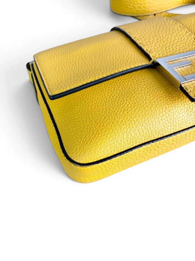 Fendi Yellow Selleria Leather Belt Baguette in Yellow Leather from Season 2 Consign, photo 8 of 10