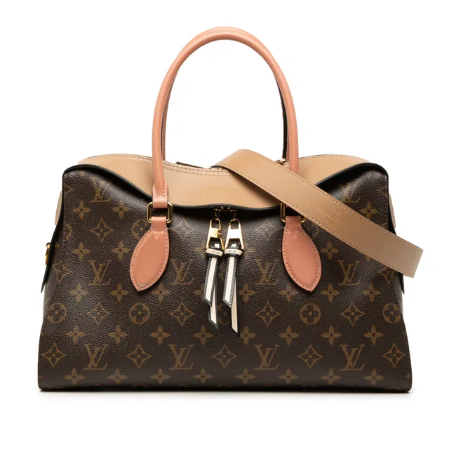 Brown Louis Vuitton Monogram Tuileries Satchel in Brown Coated canvas from Designer Revival