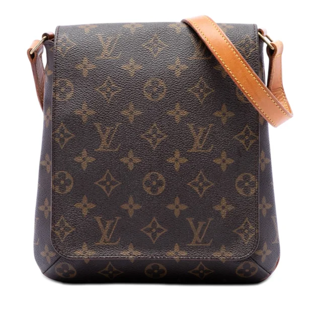 Brown Louis Vuitton Monogram Musette Salsa PM Short Strap Shoulder Bag in Brown Coated canvas from Designer Revival
