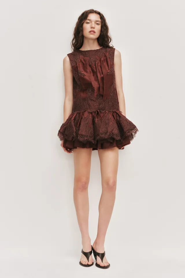 AJE Cressida Mini Dress in Brown from Aje, photo 1 of 1