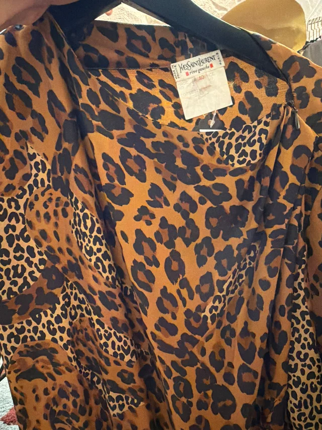 Saint Laurent size 40 leopard silk dress in Silk from Luxury Promise